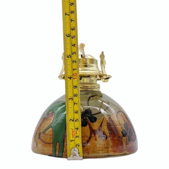McLaughlin Studio Pottery Kerosene Oil Lamp Base Signed - Picture 6 of 9